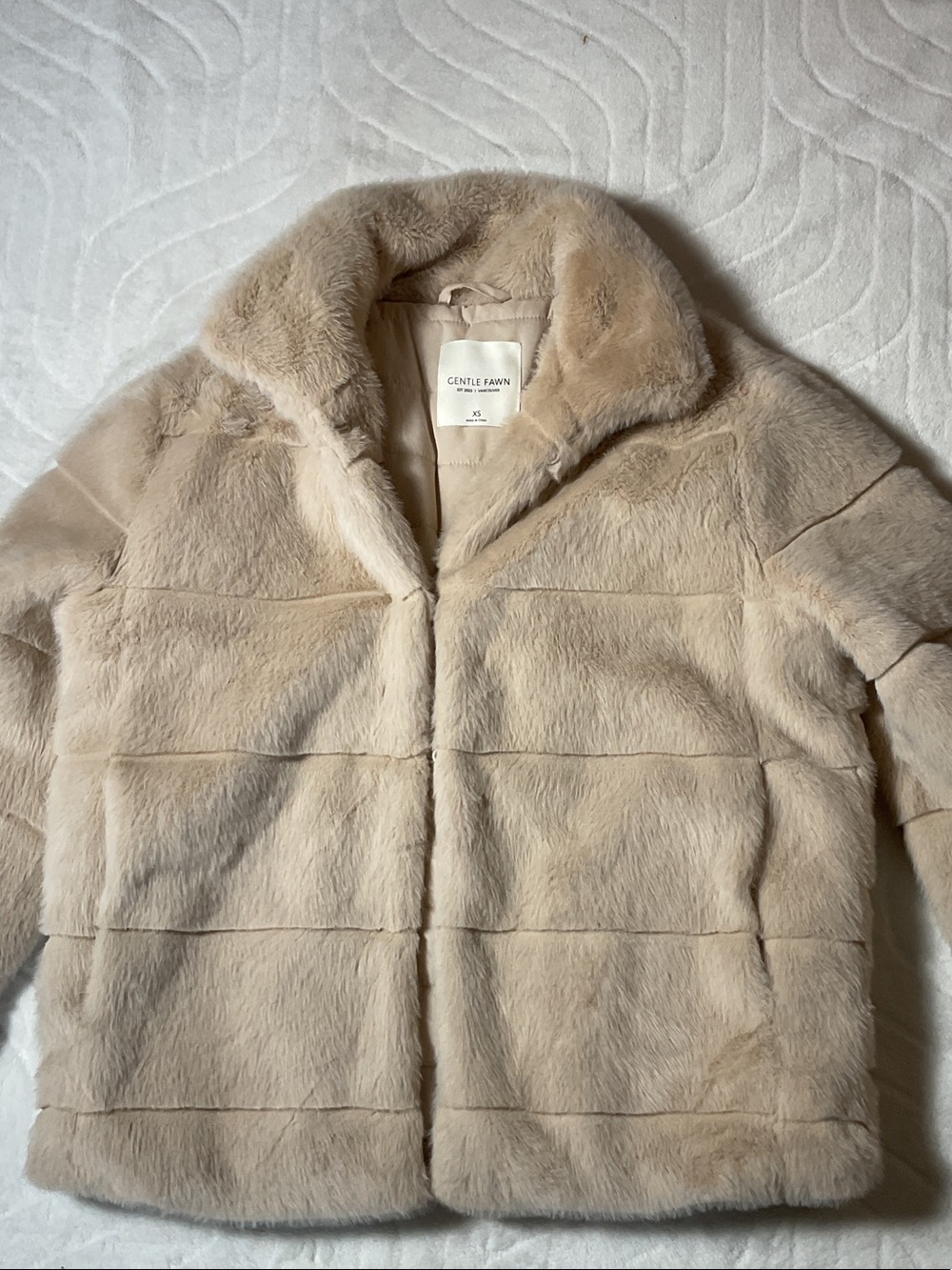 Gentle Fawn Plush Cream Teddy Jacket